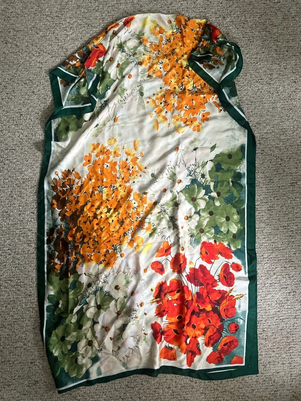 Caftan Dress Floral Print One Size Fits Most
